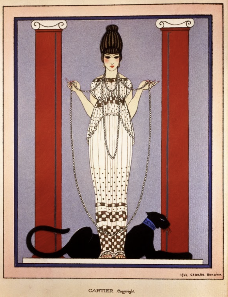 Panthère af George Barbier for Cartier, 1914