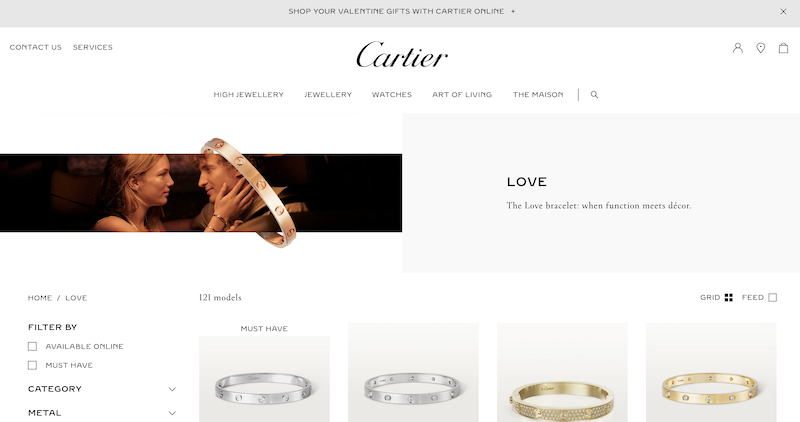 Cartier smykker Love serien
